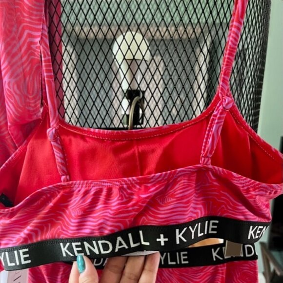 Kendall + Kylie 2 Piece & Sarong Cover Up Red 3 Pc Set Size Medium - Picture 10 of 16